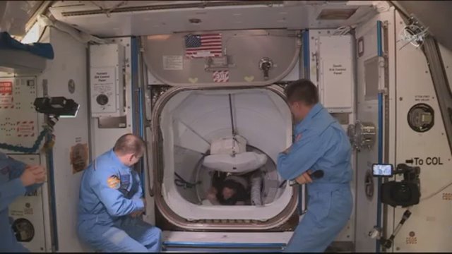 JAV astronautai pasiekė Tarptautinę kosminę stotį