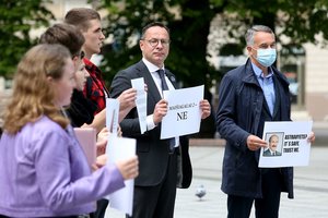 Proteste prieš Astravo atominę – raginimai energetikos ministrui: Ž. Vaičiūnas turi trauktis