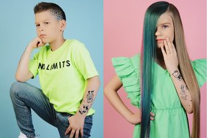 Vaikų šukuosenų tendencijos vasarai – plaukų tatuiruotės, įmantrūs kirpimai bei spalvingi dažymai