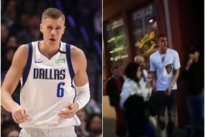 Tyrimas muštynių, kuriose kruvinu veidu K. Porzingis šaukė „varykite atgal į Rusiją“, nutrauktas