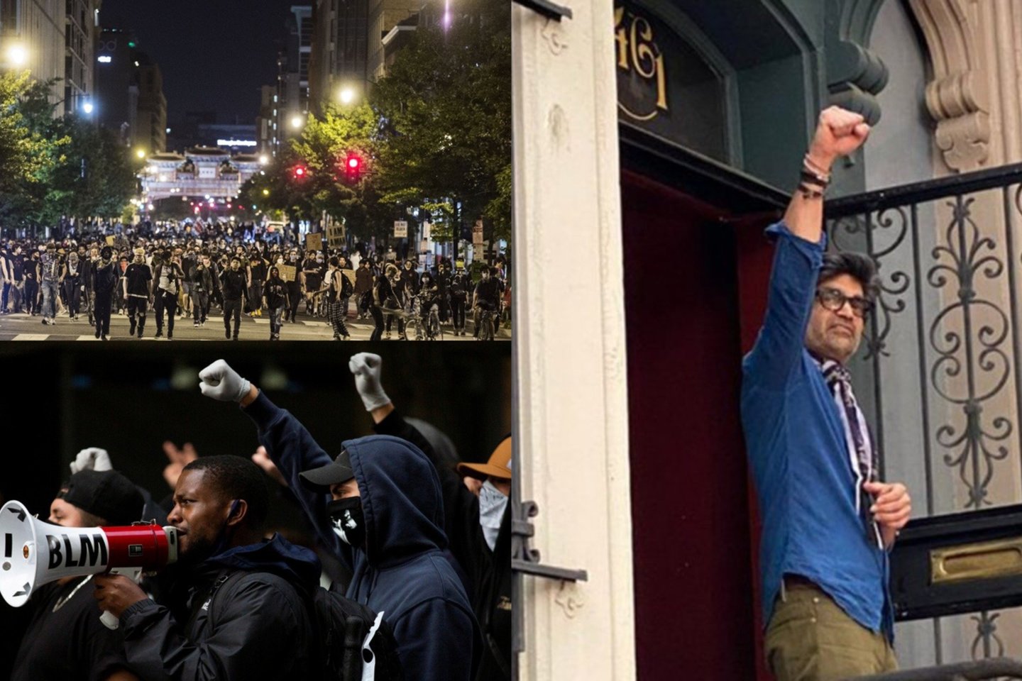 Rahulas Dubey'us parodė neįtikėtiną palankumą Vašingtone protestuojantiems asmenims: į savo namus nakčiai įleido virš 70 protestavusių asmenų.<br>lrytas.lt koliažas