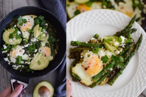 Žalioji šakšuka – vasariška kiaušinienė su smidrais