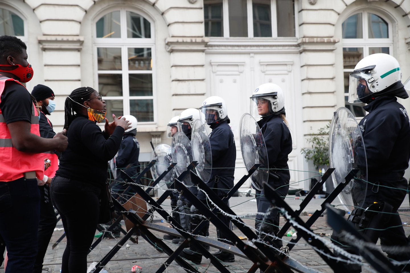 Protesto akcija Briuselyje pritraukė apie 10 tūkst. žmonių.<br>AFP/Scanpix nuotr.