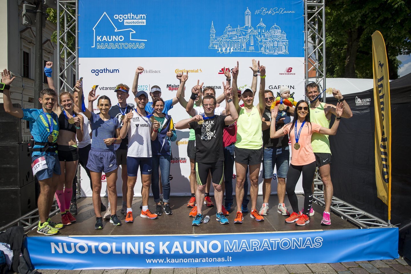  Kauno maratone sportininkai varžėsi nuotoliniu būdu.<br> R.Lukoševičiaus nuotr.