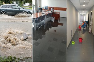 Liūtis plovė viską kelyje: užlieti net 17 ir 18 Vilniaus savivaldybės pastato aukštai