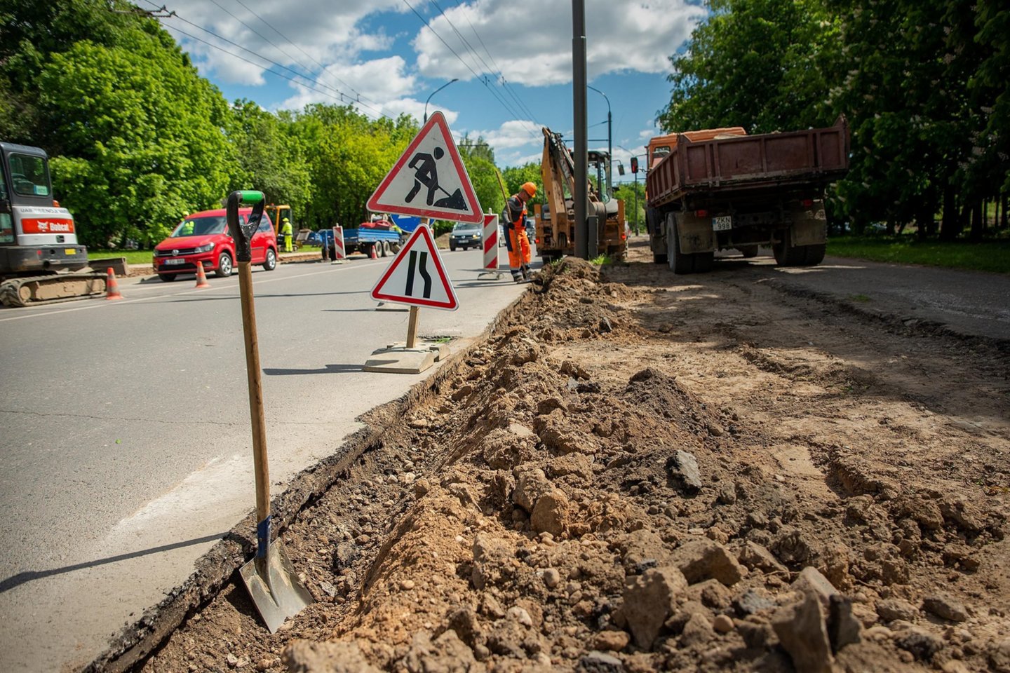 Dėl didelio darbų masto Kovo 11-osios gatvė bus tvarkoma atkarpomis.<br>Kauno miesto savivaldybės nuotr.