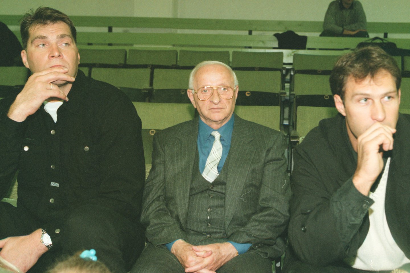  A.Gomelskis ir Š.Marčiulionis su A. Saboniu<br> A.Jurgaičio nuotr.
