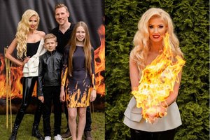 Inga Stumbrienė ir vėl nepasikuklino: 14-ąjį dukters gimtadienį atšventė tarp liepsnų