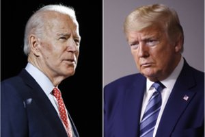 Apklausose J. Bidenas didina pranašumą prieš D. Trumpą
