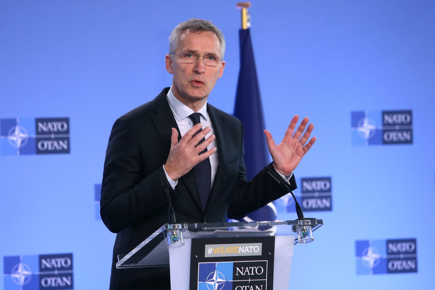 NATO generalinis sekretorius Jensas Stoltenbergas.