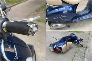 Chuliganai sostinės centre nuspyrė stovėjusį motorolerį – nuostoliai tūkstantiniai
