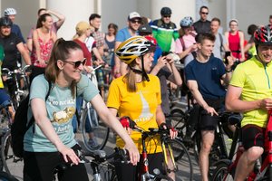 Sostinėje pirmą kartą suorganizuotas muzikinis dviračių žygis