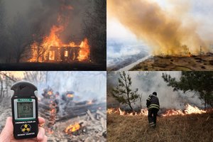 Černobylio uždarojoje zonoje kilo gaisras