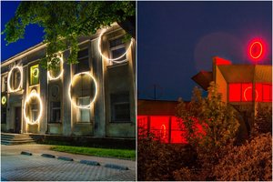 Apleistus pastatus Trakuose pavertė šviesų instaliacijomis