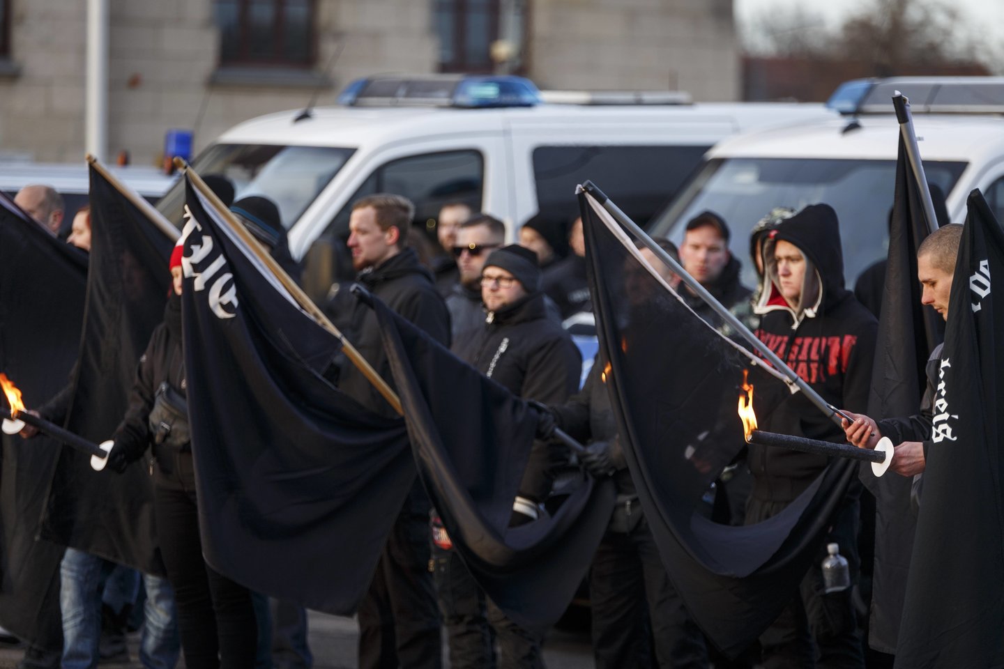 ​Vokietijos vidaus reikalų ministerija antradienį pranešė uždraudusi kraštutinės dešinės neonacių grupuotę, veikiančią daugiausiai socialiniuose tinkluose.<br>Imago images/Scanpix nuotr.