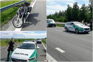 Greitkelyje prie Kauno apsivertus motociklui žuvo 30-metė estė, sužeistas jos bendrakeleivis