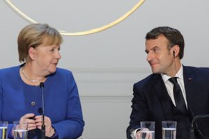 Prancūzijos prezidentūra: E. Macronas pirmadienį Vokietijoje susitiks su A. Merkel