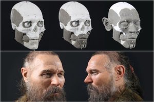 Atkūrė, kaip atrodė paslaptingomis aplinkybėmis miręs akmens amžiaus žmogus