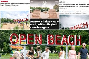 Vilniaus centre įrengtas paplūdimys skamba visame pasaulyje: žiniasklaidoje pasipylė komentarai