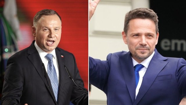 Lenkijos prezidento rinkimų 2-ame ture susitiks A. Duda ir R. Trzaskowskis