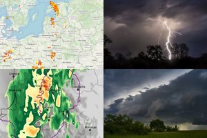 Aplink Lietuvą kaupiasi audros debesys: žemę skandins smarkios liūtys, dangų skros žaibai