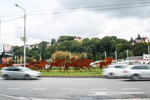 Kauno pilies žiede – eismo trukdžiai