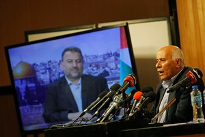 „Fatah“ ir „Hamas“ pažadėjo vieningai kovoti prieš Izraelio planuojamas aneksijas
