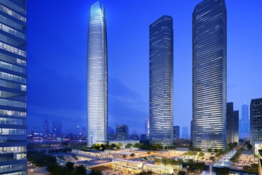 Dangoraižis Uhane, Kinijoje. Aukštis 438 metrai, 88 aukštų, pastatytas 2019 metais.<br>ECADI / archdaily.com nuotr.