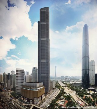„Guangzhou Chow Tai Fook“ finansų centras Kinijoje – 530 m aukščio, 11 aukštų, baigtas 2016 metais.<br>K11 / New World Development / archdaily.com nuotr.