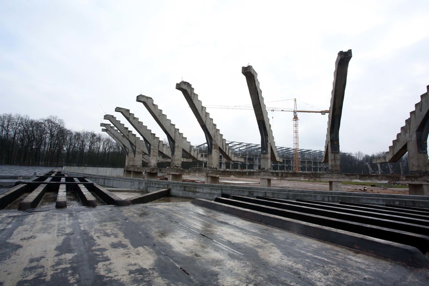 Sporto halė, S.Dariaus ir S.Girėno stadionas, rekonstrukcija, statybos<br>M.Patašiaus nuotr.