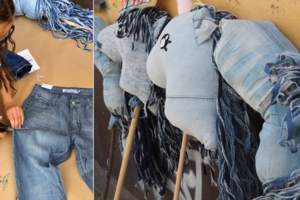 Vaikišką žirgelį ant pagalio lengvai pasigaminsite namie: tereiks senų džinsų poros