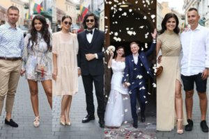 Sostinės bažnyčioje susituokė Šarūnas ir Laura Mazalai: jaunosios suknia – įspūdinga