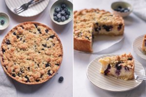 Trupininis varškės pyragas su šilauogėmis: išbandykite – nesigailėsite