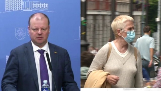 Numatoma antros koronaviruso bangos grėsmė: S. Skvernelis jau svarsto, kada vėl teks užsidėti kaukes