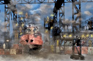 „Skrajojantis olandas“ bures iškels vaiduokliu virtusiame elinge – istorinėje laivų statykloje