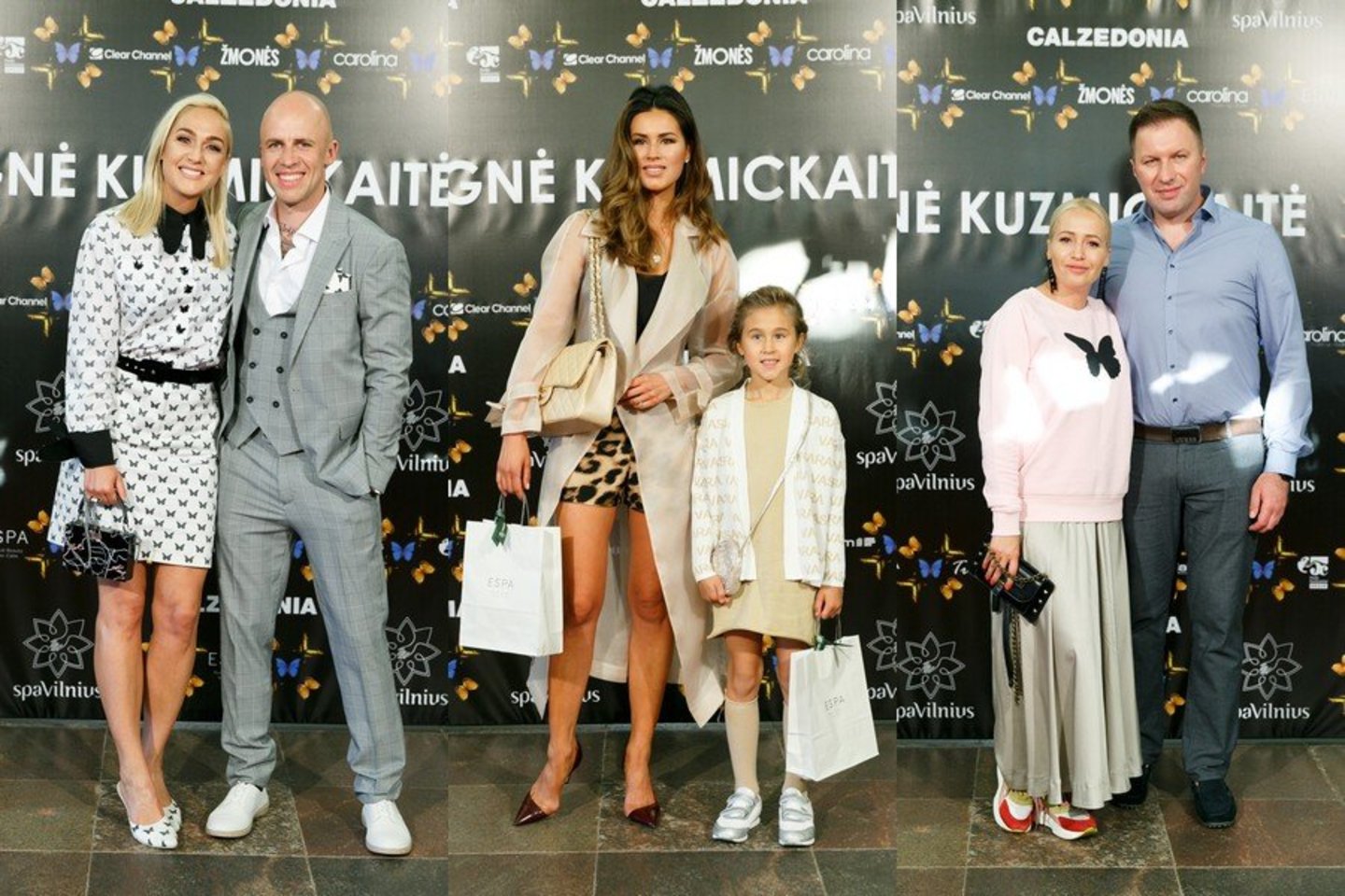 Iš kairės: Indrė Stinkuvienė su Vidu Bareikiu, Viktorija Macijauskienė su dukra ir Elena ir Tadas Bruzguliai.<br> T.Bauro nuotr.