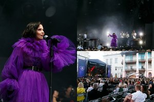 Į Valdovų rūmus susirinkusius žmones užbūrė Monikos Liu koncertas