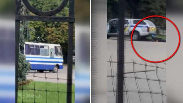 Įkaitų drama Ukrainoje: vyras užsibarikadavo autobuse su 20 keleivių, aidėjo šūviai