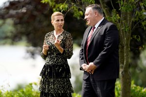 Praėjus metams po diplomatinio ginčo dėl Grenlandijos, M. Pompeo atvyko vizito į Daniją