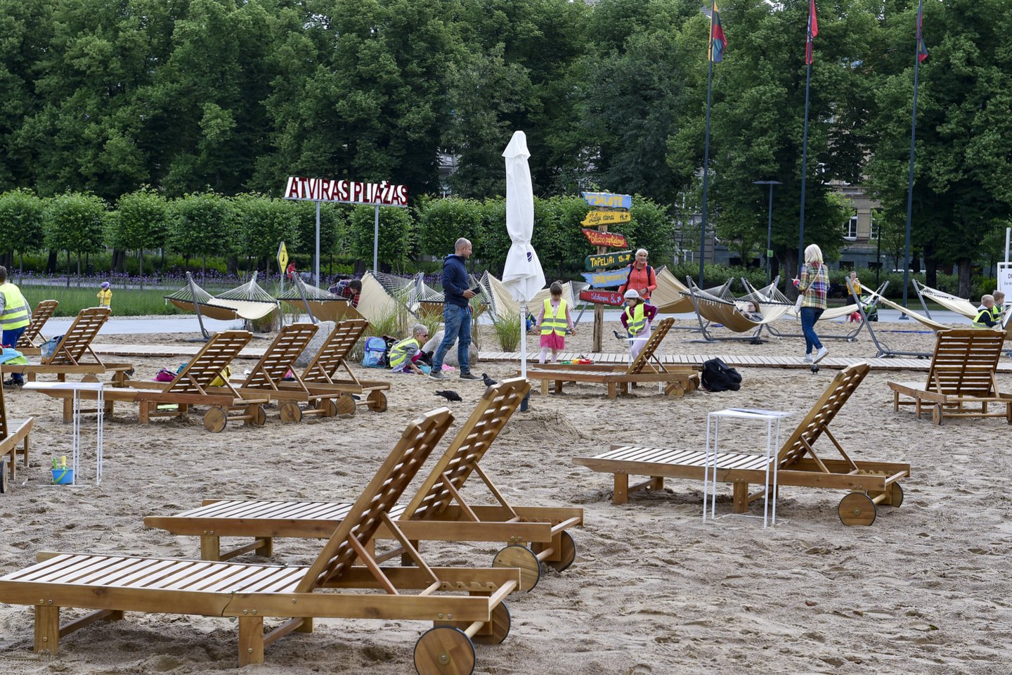 Paplūdimys Lukiškių aikštėje.<br>V.Ščiavinsko nuotr.