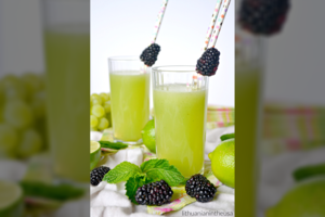 Greitai paruošiamas ir labai gaivus meliono, mėtų ir žaliųjų citrinų gėrimas