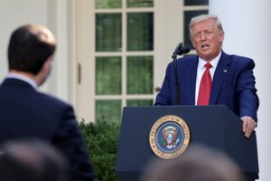 D. Trumpas teigia nesuprantąs, kodėl JAV turėtų ginti Vokietiją nuo Rusijos