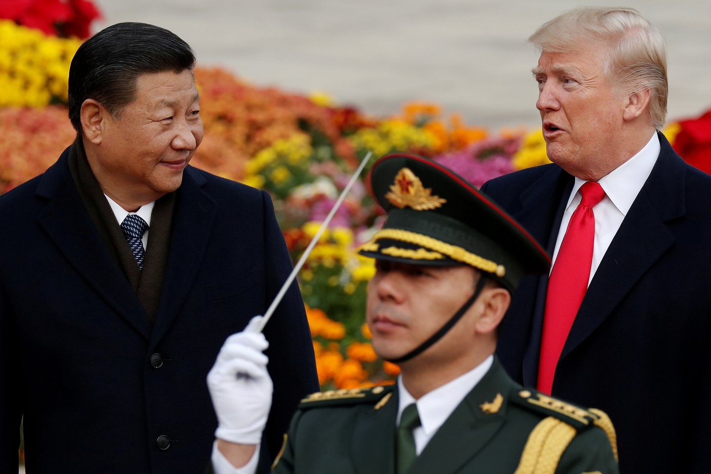  D.Trumpas ir Xi Jinpingas.<br>„Reuters“/„Scanpix“ nuotr.