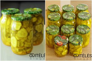 Marinuoti agurkai su ciberžole ir medumi: skonis labai geras ir spalva ryški