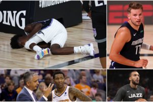 Nuo L. Dončičiaus iki J. Crawfordo – NBA pasaulis reiškia užuojautą skaudžią traumą patyrusiam J. Isaacui
