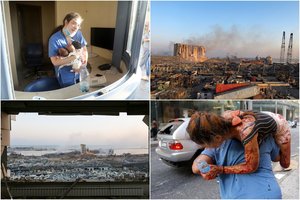 Kraupūs vaizdai iš Beiruto: vilties ieškantys kruvini žmonės ir vestuvių nesulaukusios nuotakos legenda