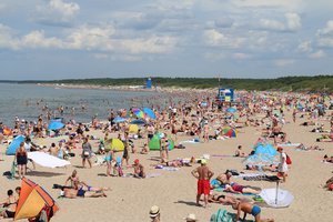 Per karščius Palangoje – rekordinis savaitgalis: tiek žmonių šią vasarą nėra buvę
