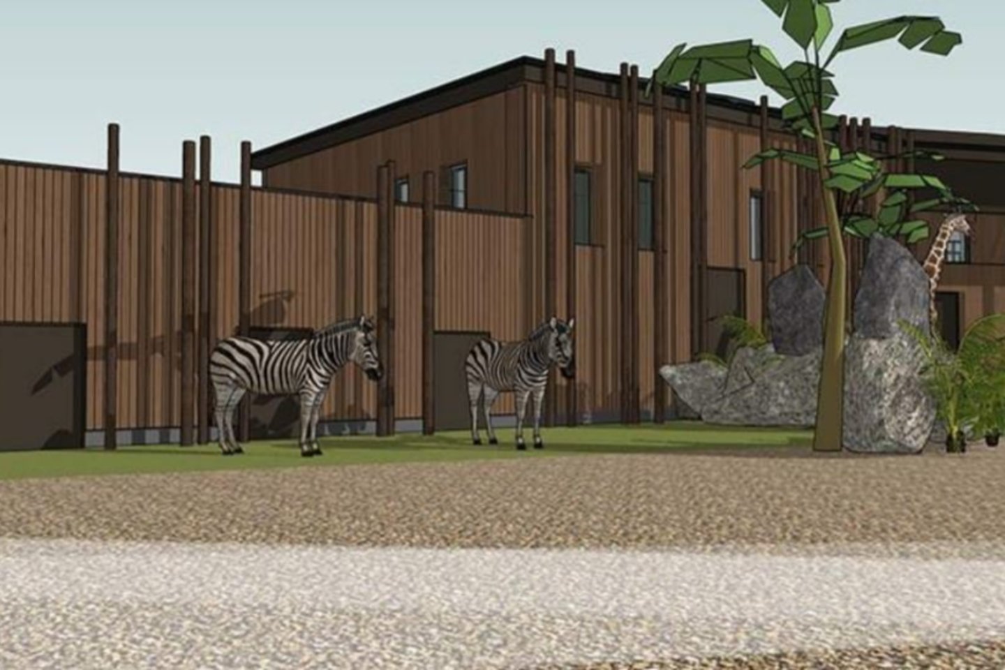 Kauno savivaldybės tinklapyje paskelbti Zoologijos sodo pastatų Radvilėnų pl. 21 statybos projektiniai pasiūlymai, kuriuos parengė architektų biuras „Simper“.<br>Vizual.