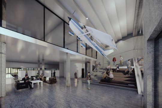 Suprojektavo mokymosi erdves būsimiesiems pilotams – pastate nutupdys lėktuvą