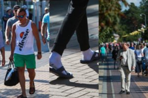 Palangos gatvės stilius: nuo klasikinių kostiumų iki kojinių su šlepetėmis